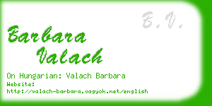 barbara valach business card